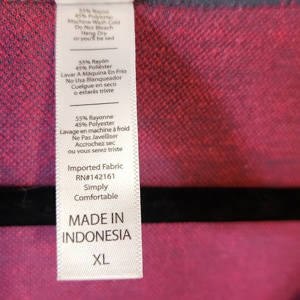 LuLaRoe Grey & Pink Scoop Neck Top - Picture 10 of 10